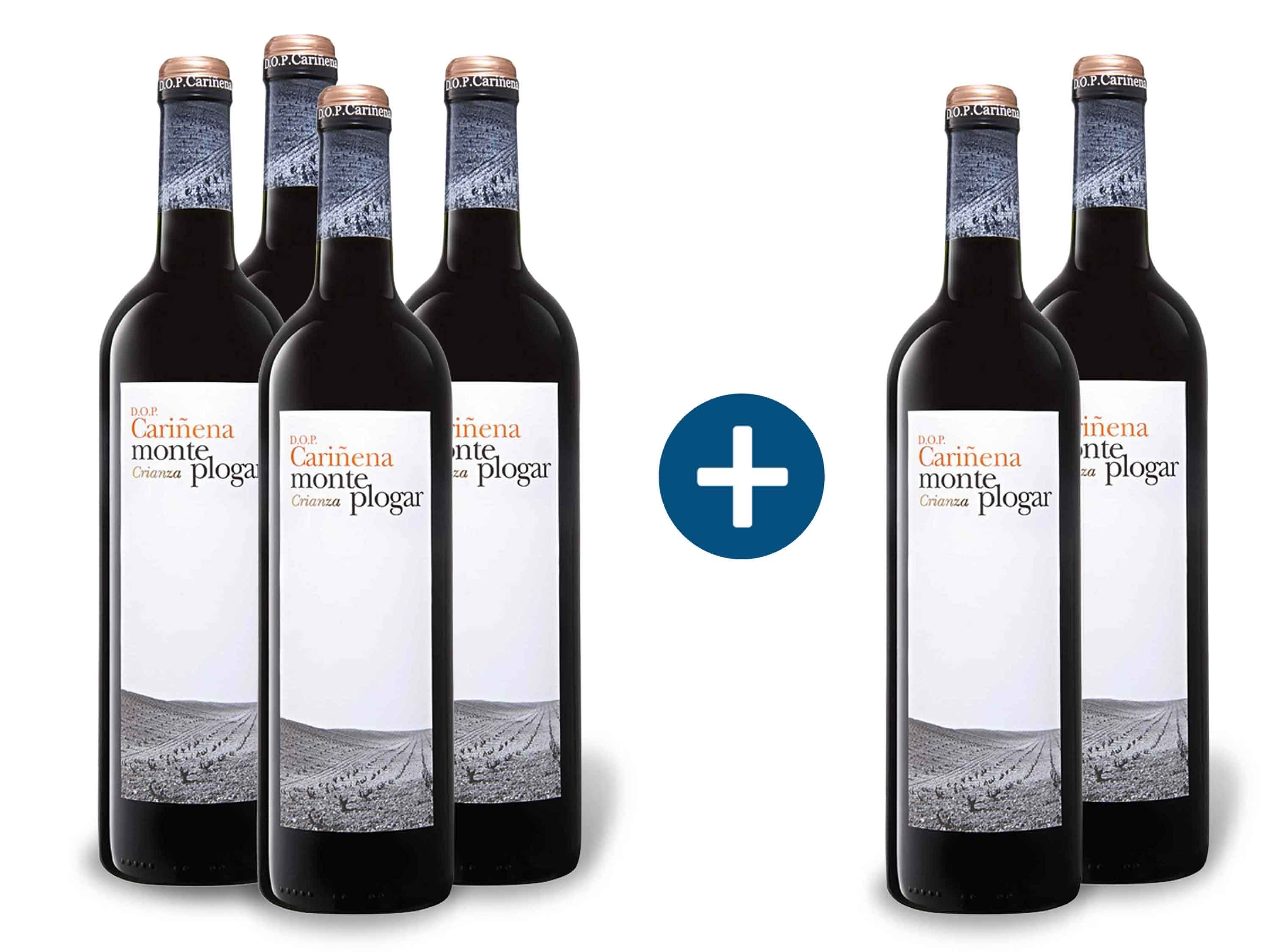 4 + 2 Weinpaket Monte Plogar Crianza Cariñena DOP trocken, Rotwein