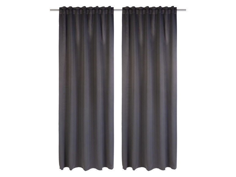 Gehe zu Vollbildansicht: LIVARNO home Blackout-Vorhangschal-Set, 2-teilig, 135 x 254 cm - Bild 1