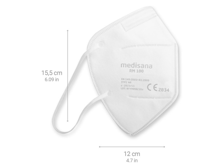 10pcs/set RM Atemschutzmasken 100 MEDISANA FFP2