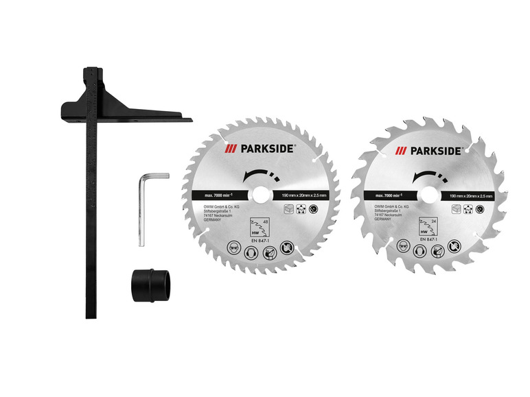 Gehe zu Vollbildansicht: PARKSIDE® Handkreissäge »PHKS 1350 E4«, 1350 W, mit Soft Start - Bild 7