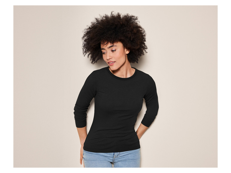 Gehe zu Vollbildansicht: esmara® Damen Langarmshirts, 2 Stück, in Ripp-Qualität - Bild 11