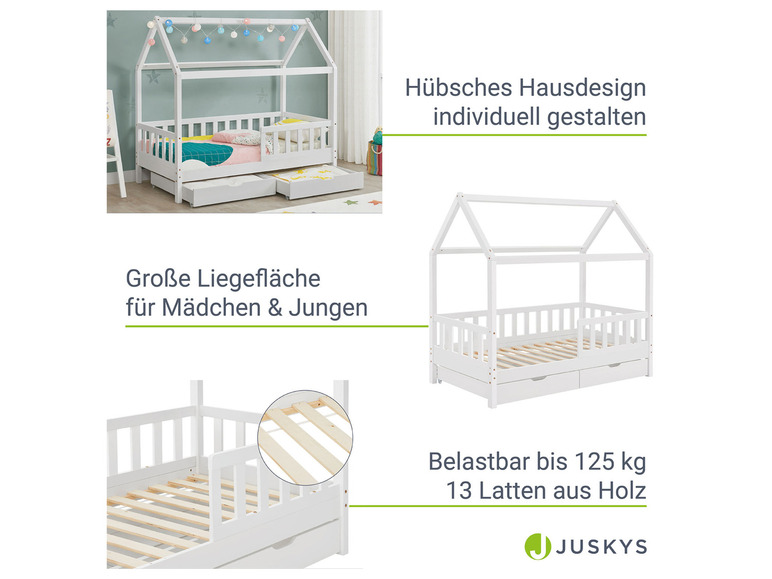 Gehe zu Vollbildansicht: Juskys Kinderbett »Marli«, im skandinavischen Design - Bild 185