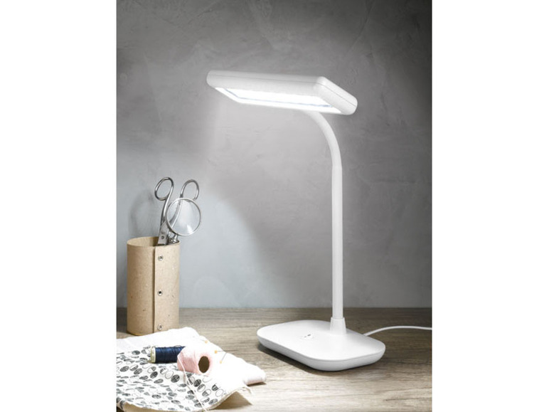 LIVARNO home LED-Tageslichtleuchte mit Hals, weiß flexiblem