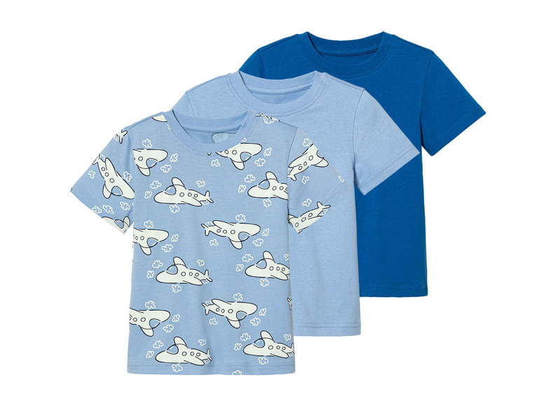 Gehe zu Vollbildansicht: lupilu® Kleinkinder T-Shirt's, 3 Stück, mit Baumwolle - Bild 2