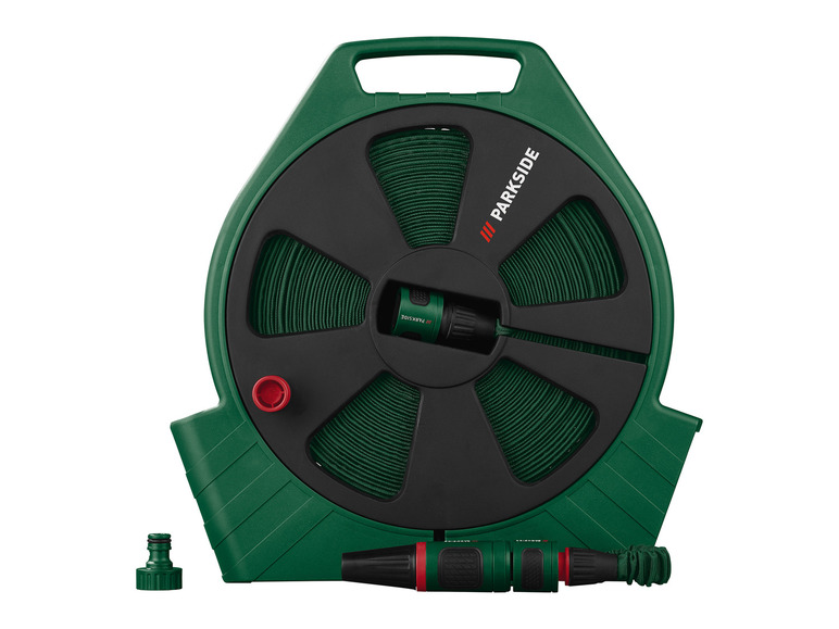 PARKSIDE® Kassetten-Flachschlauch, 20 m, mit Gartenspritze