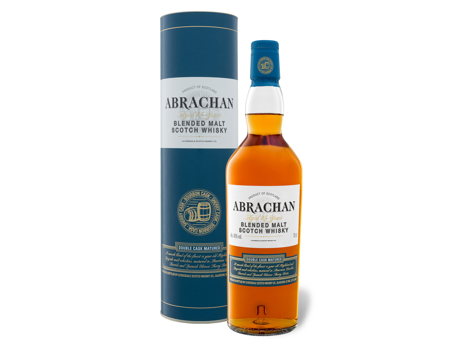 Abrachan Double Vol Cask Jahre Malt 15 45% Whisky Matured Scotch Blended Geschenkbox mit