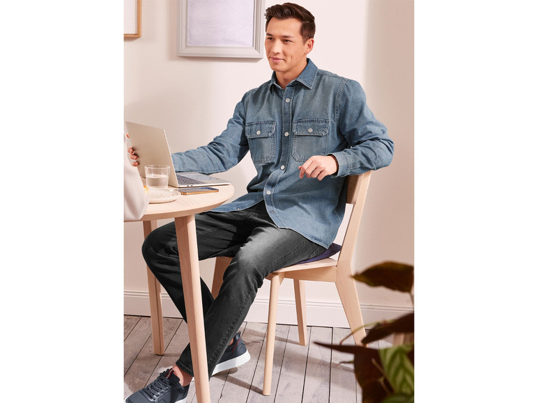 Gehe zu Vollbildansicht: LIVERGY® Herren Jeans, Slim Fit, mit normaler Leibhöhe - Bild 3