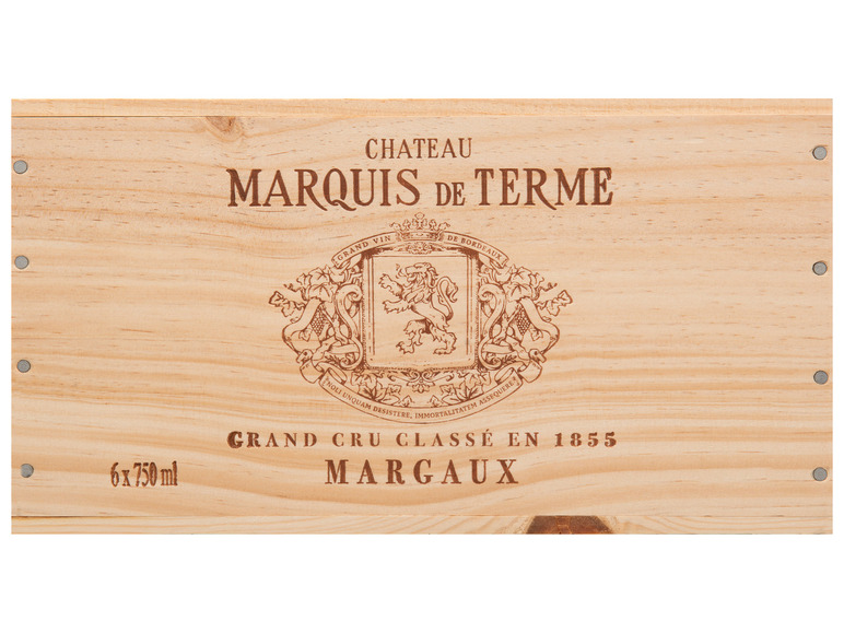 4éme Original-Holzkiste x Classé 2018 Terme AOC Rotwein - Château de 6 Grand 0,75-l-Flasche Cru trocken, Marquis Margaux