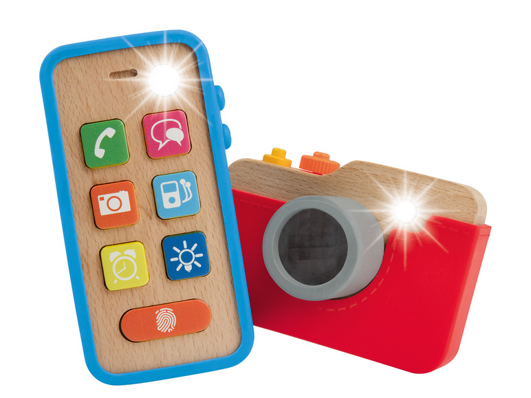 Gehe zu Vollbildansicht: Playtive Holz Lerntablet / Handy und Kamera - Bild 3