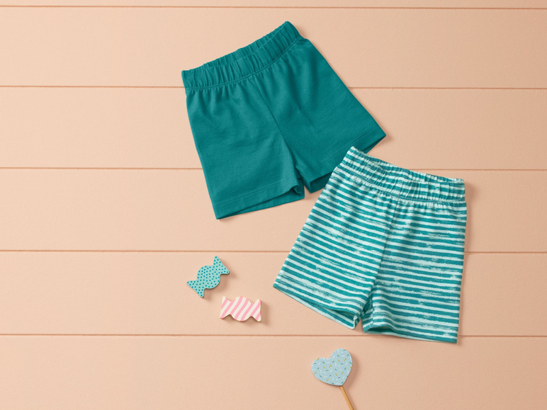 Gehe zu Vollbildansicht: lupilu® Baby Shorts, 2 Stück, aus reiner Baumwolle - Bild 10