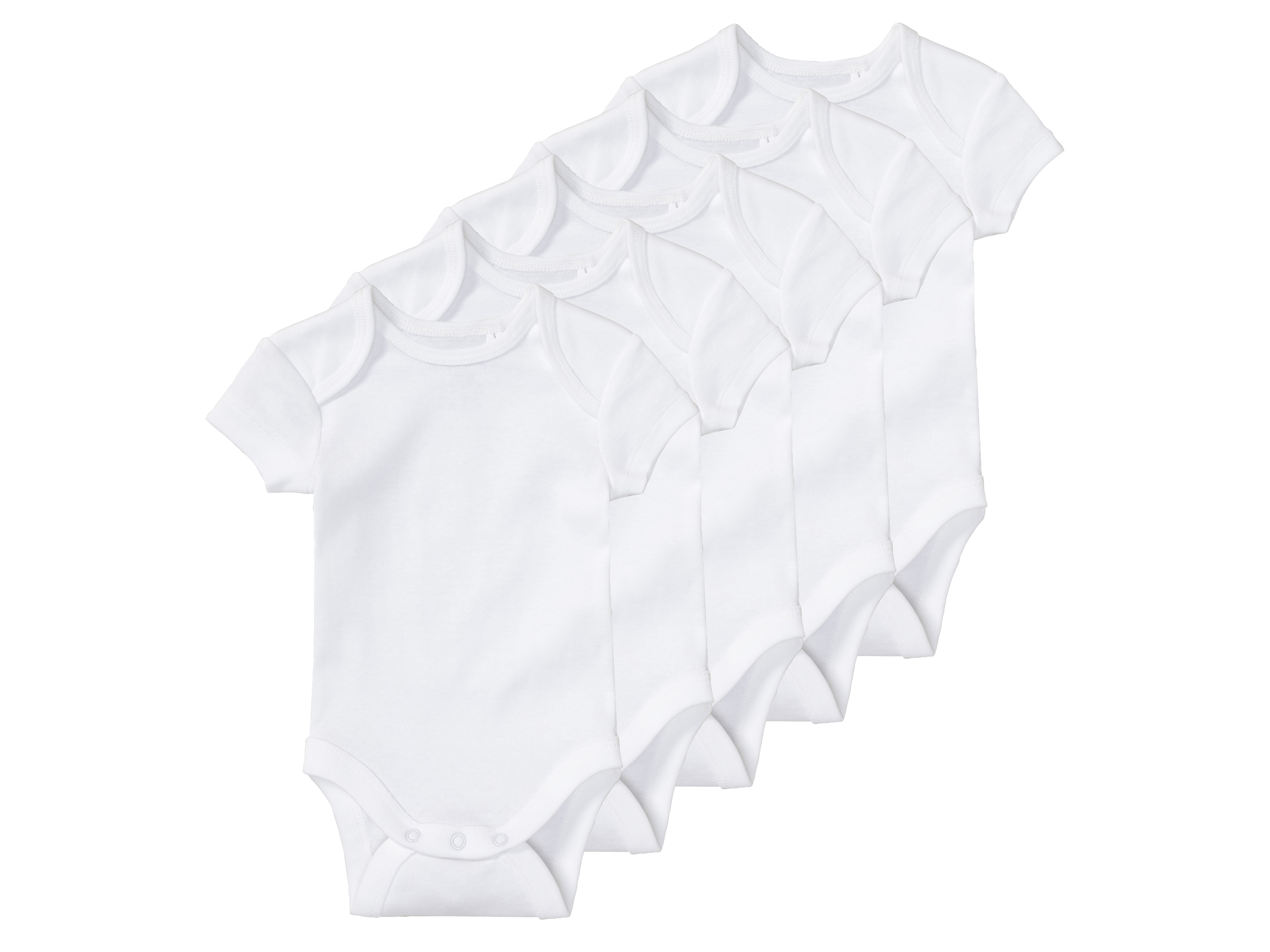 lupilu® 5 Baby Mädchen Bodies kurzarm (weiß, 74/80) 74/80