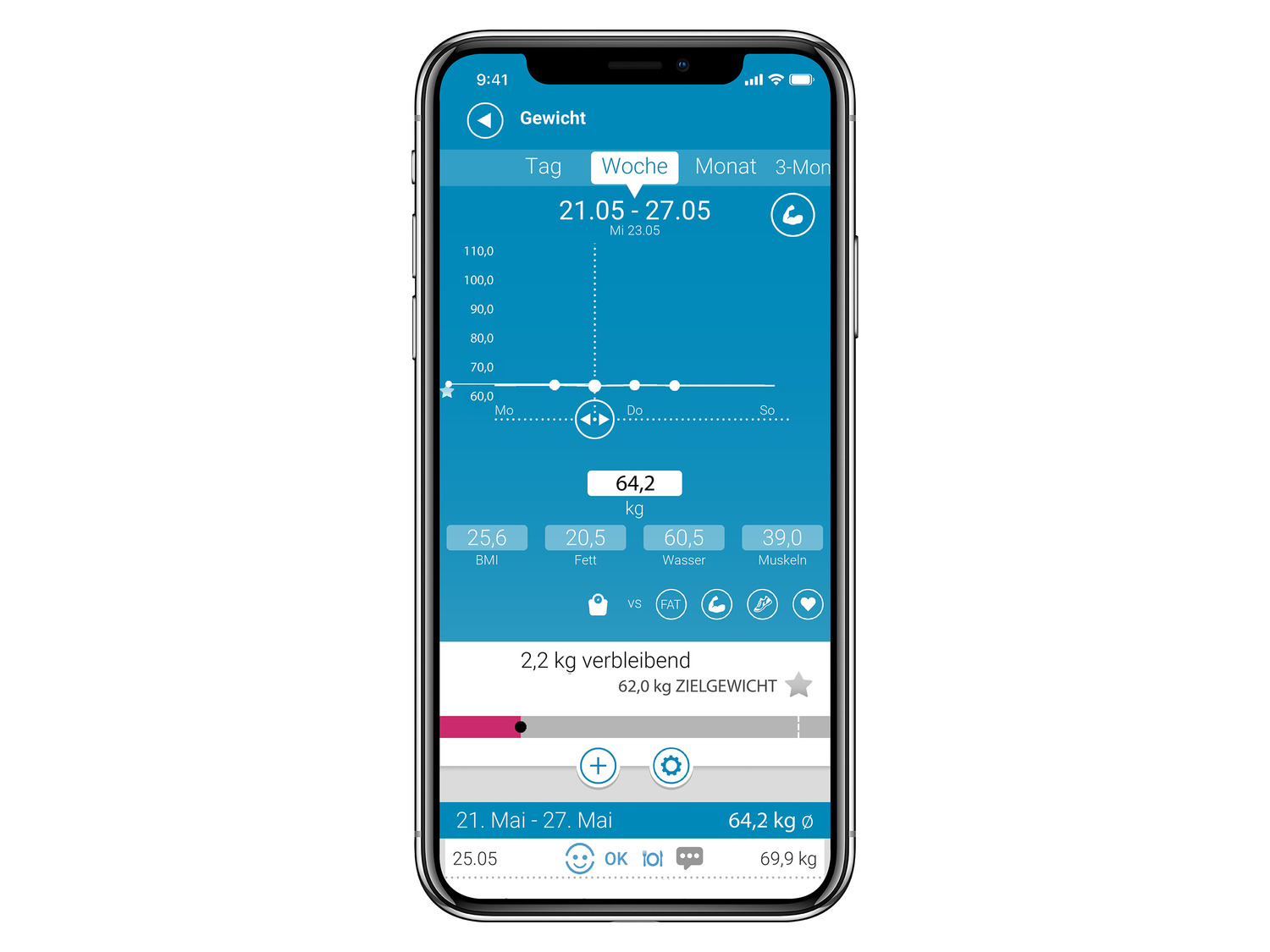 444 App Connect«, Körperfettwaage mit »BS MEDISANA