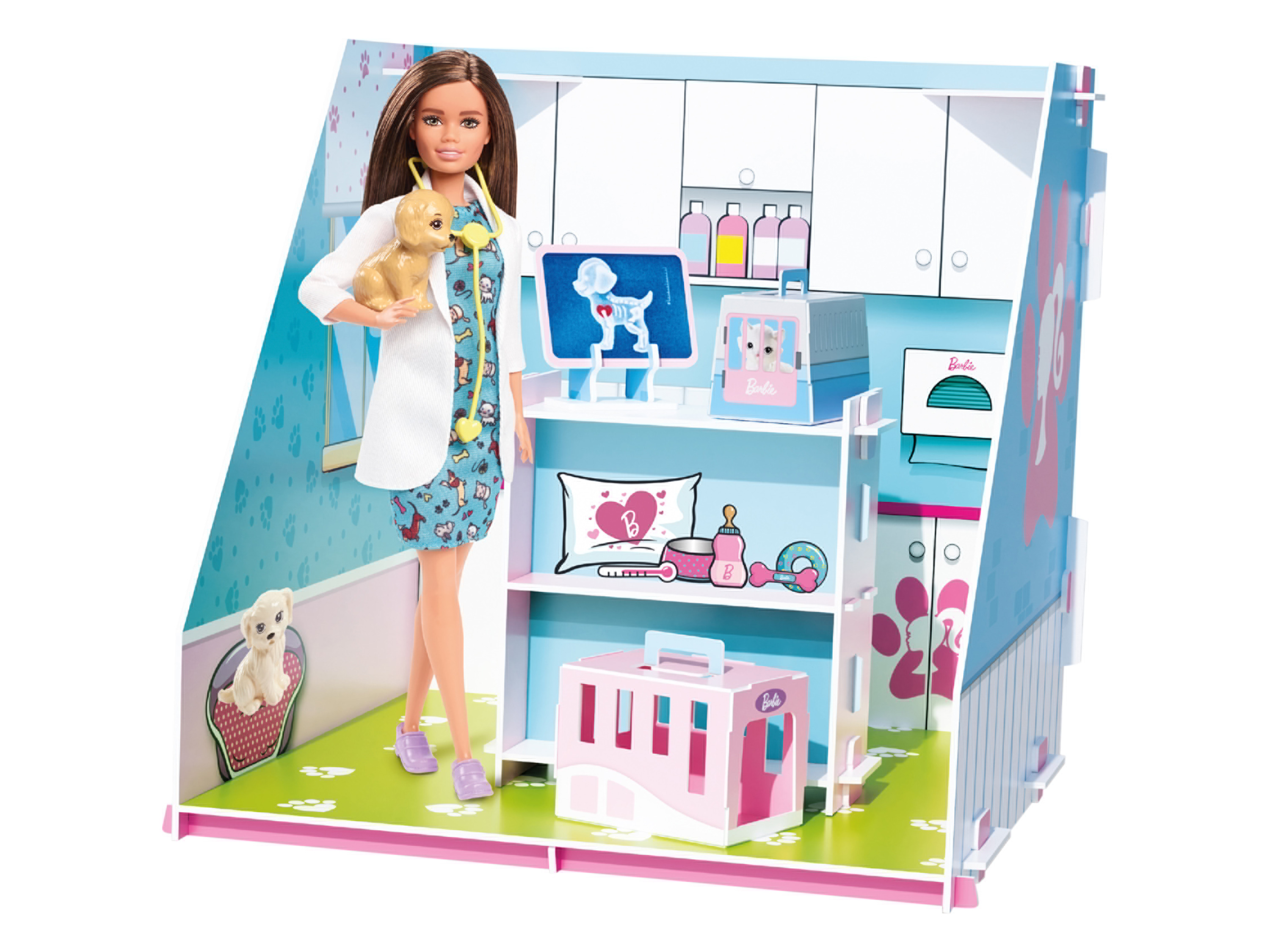 Barbie Creative Maker Kitz Pop-Up Boutique, Café, Vets (Pet Vets)