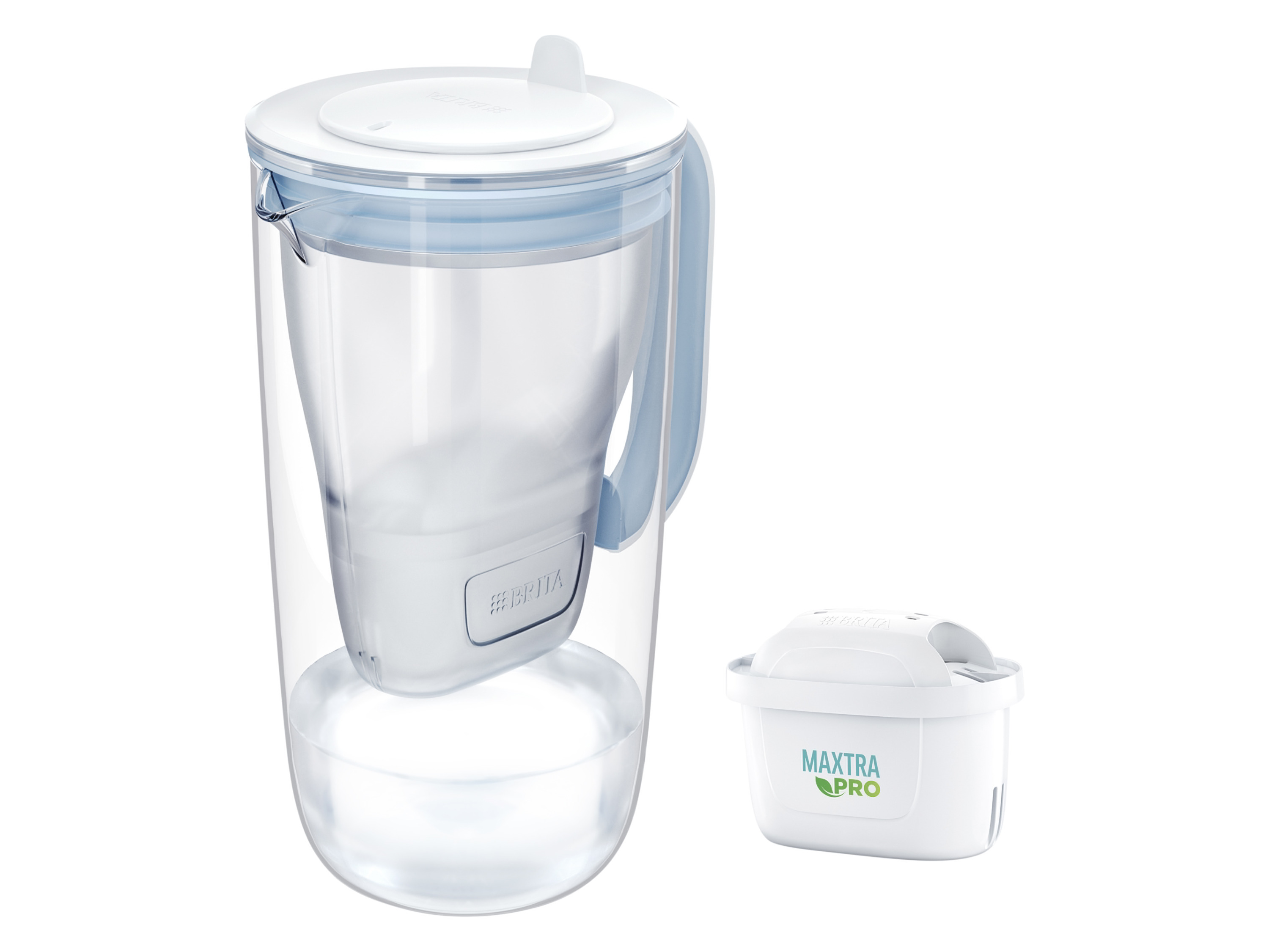 BRITA Glas hellblau inkl. 1x MAXTRA PRO ALL-IN-1 Filterkartusche