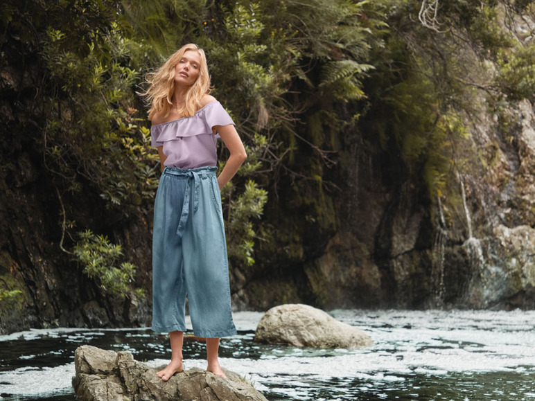 Gehe zu Vollbildansicht: esmara® Damen Bluse, leger geschnitten, mit Fasern natürlichen Ursprungs - Bild 6