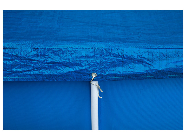 Gehe zu Vollbildansicht: Bestway PE-Abdeckplane 304 x 205 cm, blau, eckig - Bild 3
