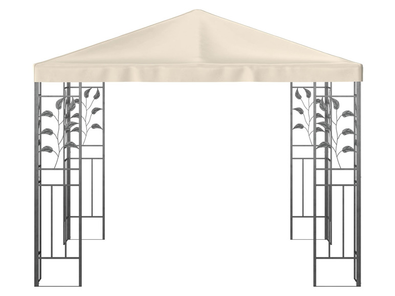 Pavillon, mit x m, 3 home beige Stahlgestell, 3 LIVARNO