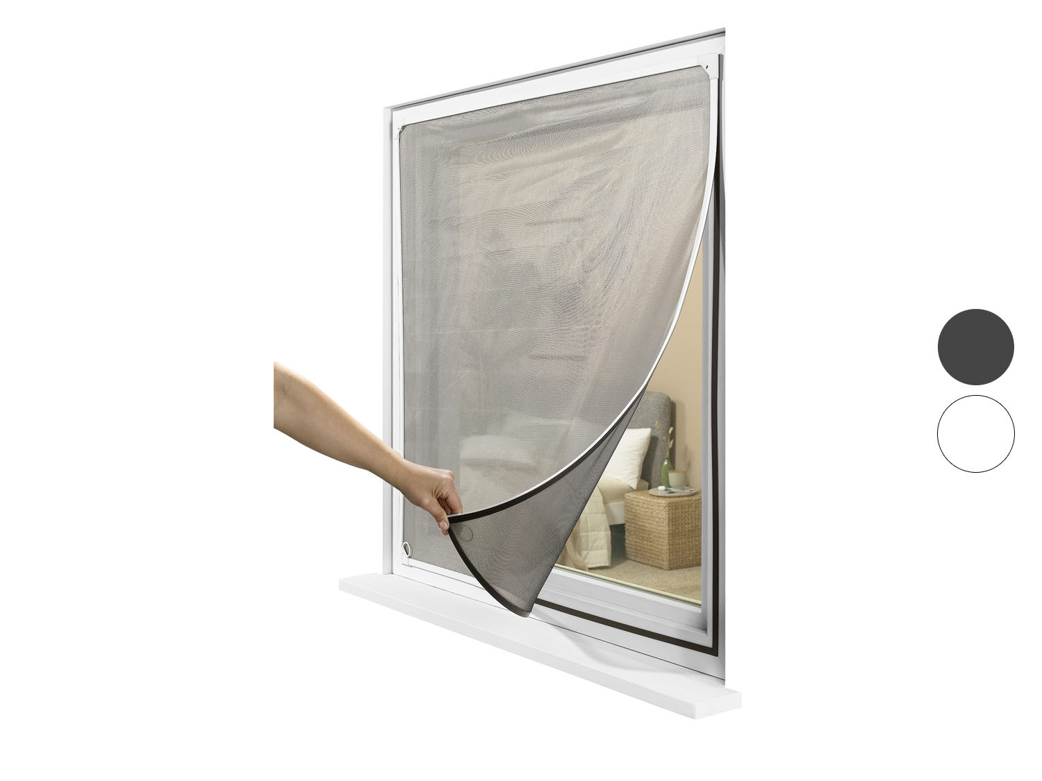 LIVARNO home Insektenschutzfenster, magnetisch, 110 … x