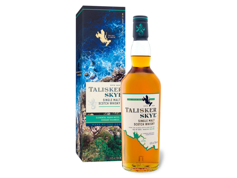 Whisky Malt Geschenkbox Vol Single mit 45,8% Scotch Talisker Skye