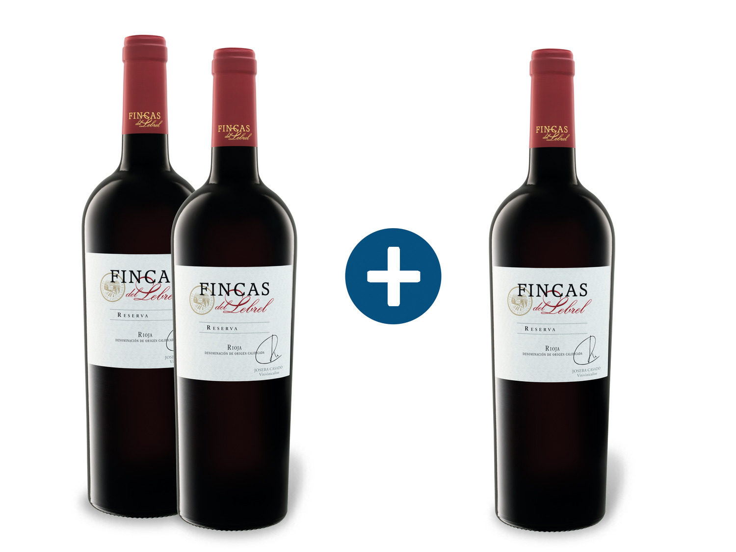 2 + 1 Paket Fincas DOC del Rioja Lebrel trocke… Reserva