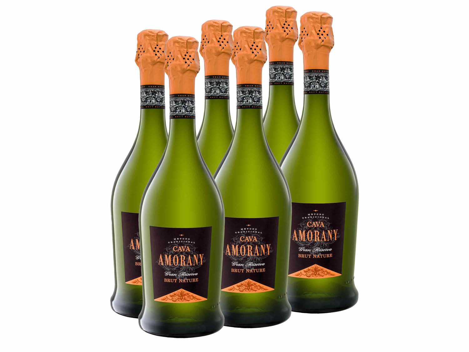 6 x Reserva… Cava 0,75-l-Flasche Gran Weinpaket Amorany