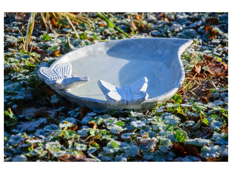 dobar Vogelbad und Insektentränke »Foglia«, L 37 x B 28 x H 4,5 cm, aus Keramik