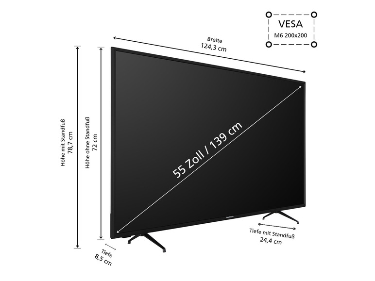 Gehe zu Vollbildansicht: Daewoo Fernseher »DDM54UANSX« Android Smart TV 4K UHD - Bild 3