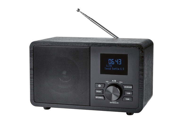 Gehe zu Vollbildansicht: SILVERCREST® DAB+-Bluetooth®-Radio, in Holz-Optik - Bild 1