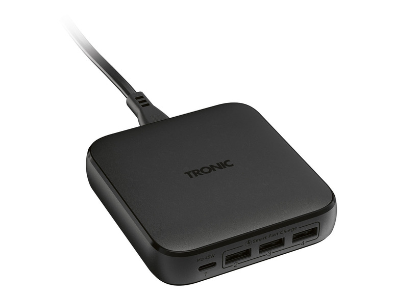 TRONIC® 65 W PD, 4 USB-Ladegerät, Anschlüsse,