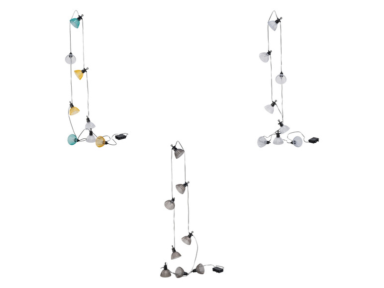 LIVARNO home LED-Lichterkette, 8 Lampenschirmen