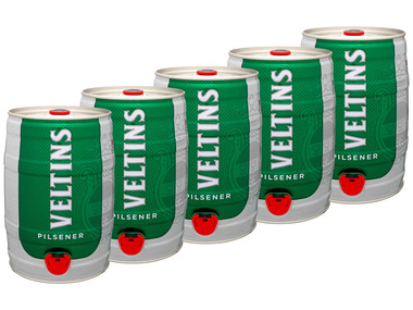 5,0-l-Bierfass Veltins Pilsener mit Zapfhahn 4,8% Vol