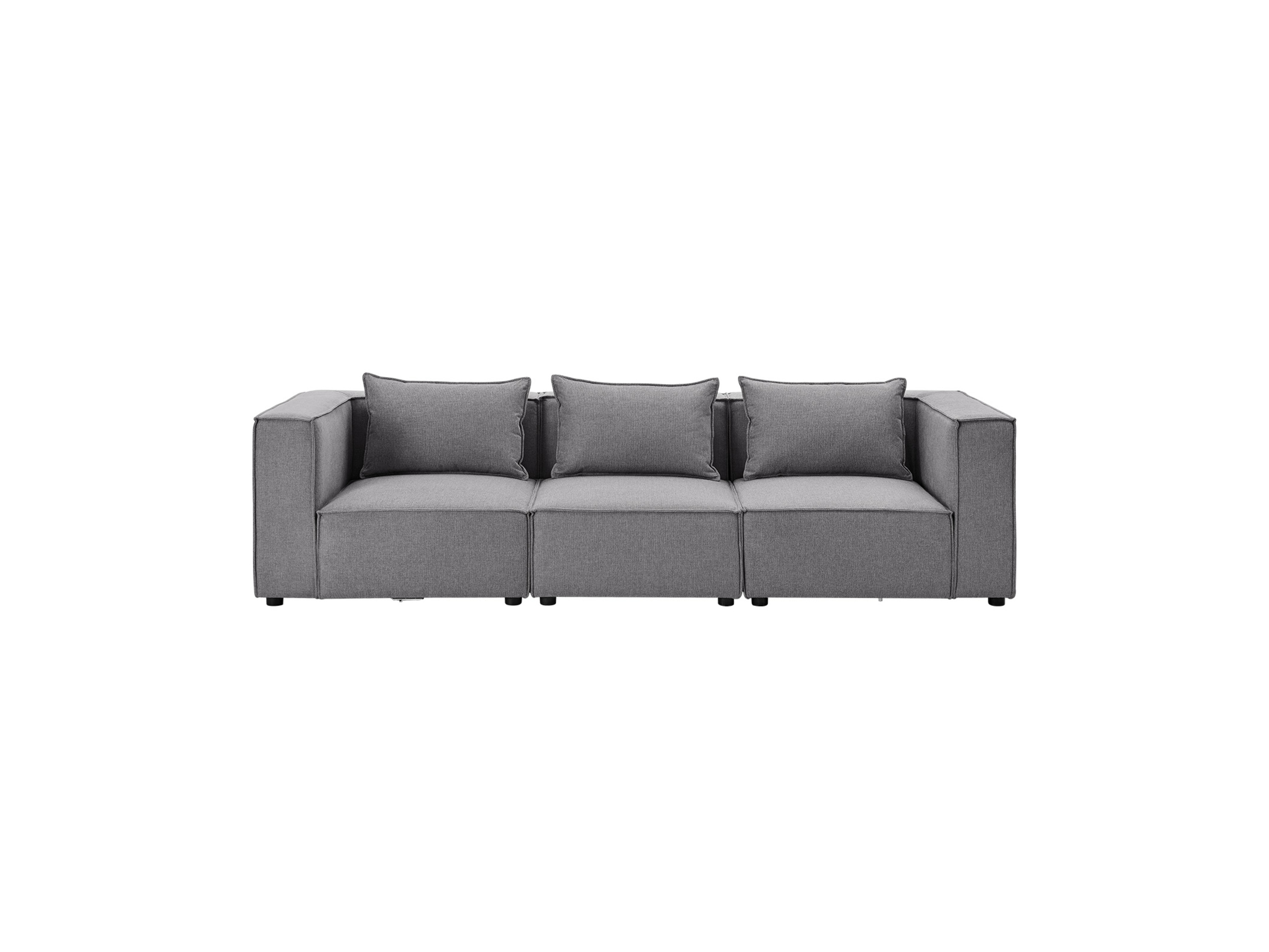 Juskys Modulares Sofa Domas (Stoff, dunkelgrau, M) M