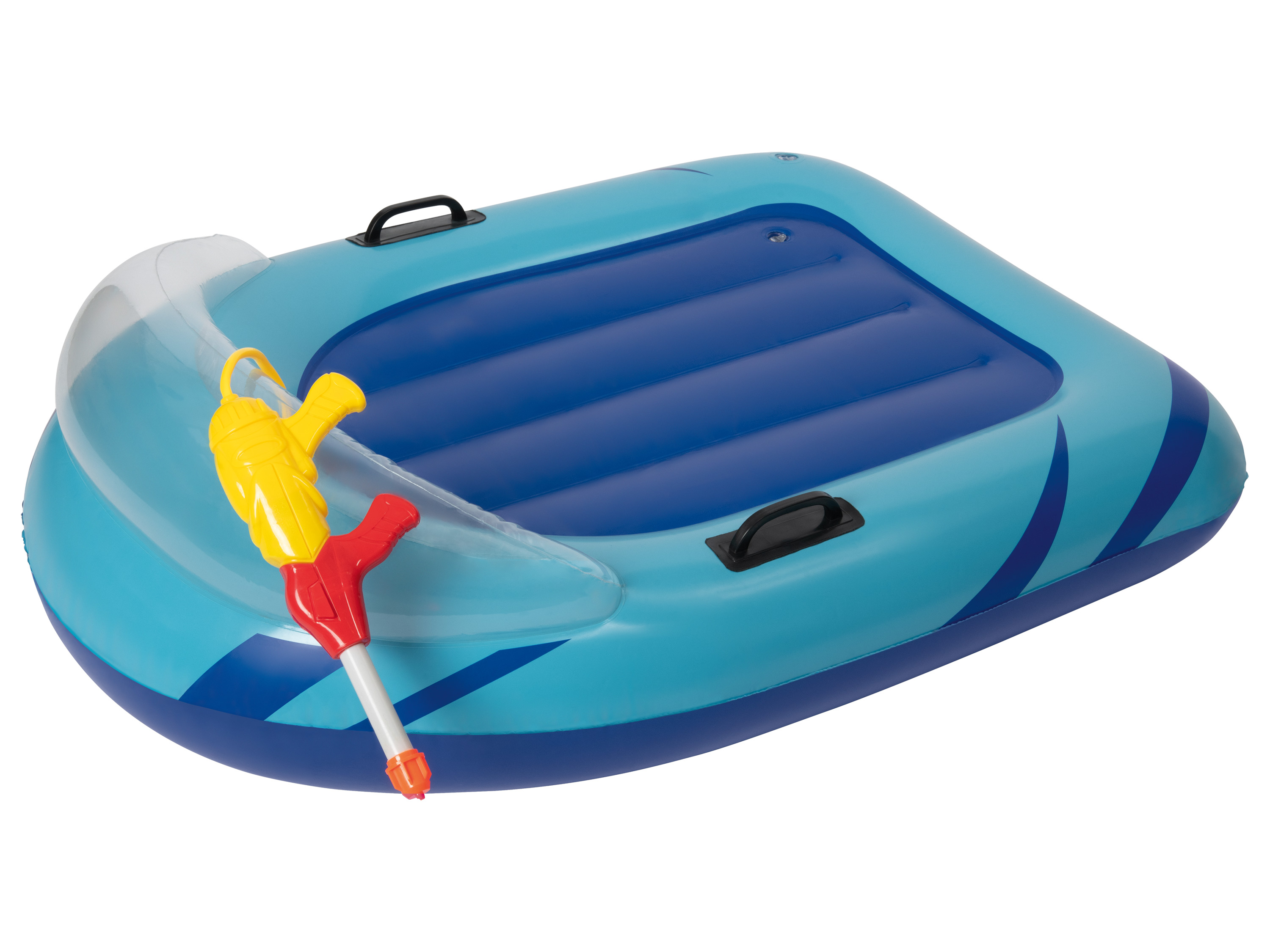 Playtive Kinder Sitzboote aufblasbar mit Wasserspritze (Motorboot)