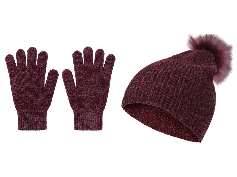 Gehe zu Vollbildansicht: esmara® Damen Handschuhe-Mützen-Set, weiche Chenille-Qualität - Bild 3