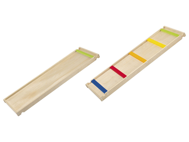 Playtive 2-in-1 Holz Kletterleiter und farbige Rutsche, Trittstufen 4