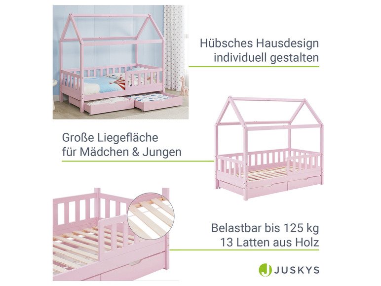 Gehe zu Vollbildansicht: Juskys Kinderbett »Marli«, im skandinavischen Design - Bild 54