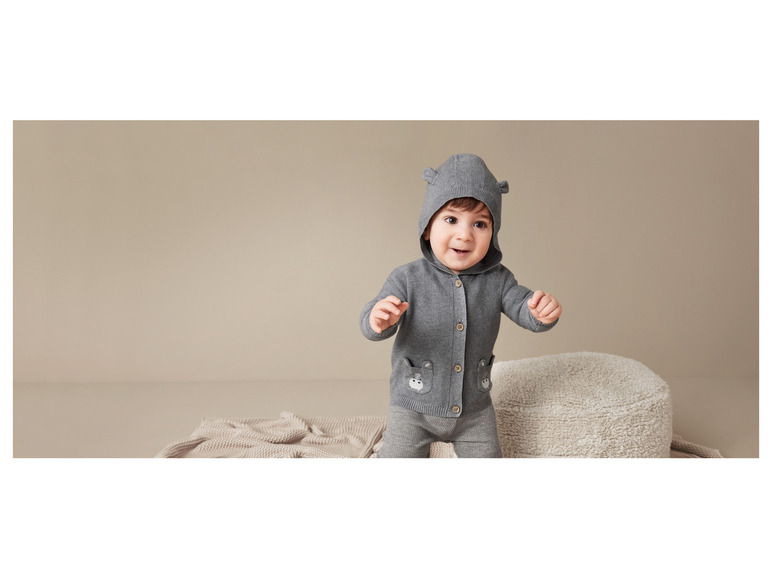 Gehe zu Vollbildansicht: lupilu® Baby Strickjacke, aufgesetzte Taschen mit Stickerei - Bild 6