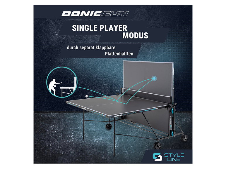 Gehe zu Vollbildansicht: DONIC Tischtennis-Set Style 600 Outdoor, inkl. Zubehör - Bild 19