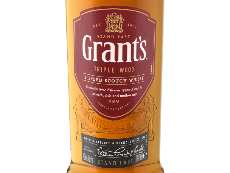 Blended Triple Vol Wood Whisky Scotch 40% Grant\'s