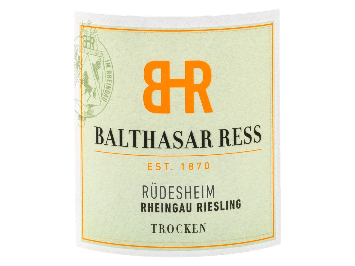 Weingut Weißwein Riesling Rheingau Ress Balthasar trocken VDP.Ortswein Rüdesheim BIO 2021