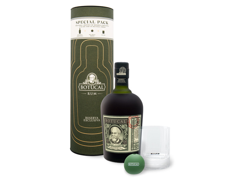 Botucal Rum Glas Vol Exclusiva 40% mit + + Eisform Reserva Geschenkbox