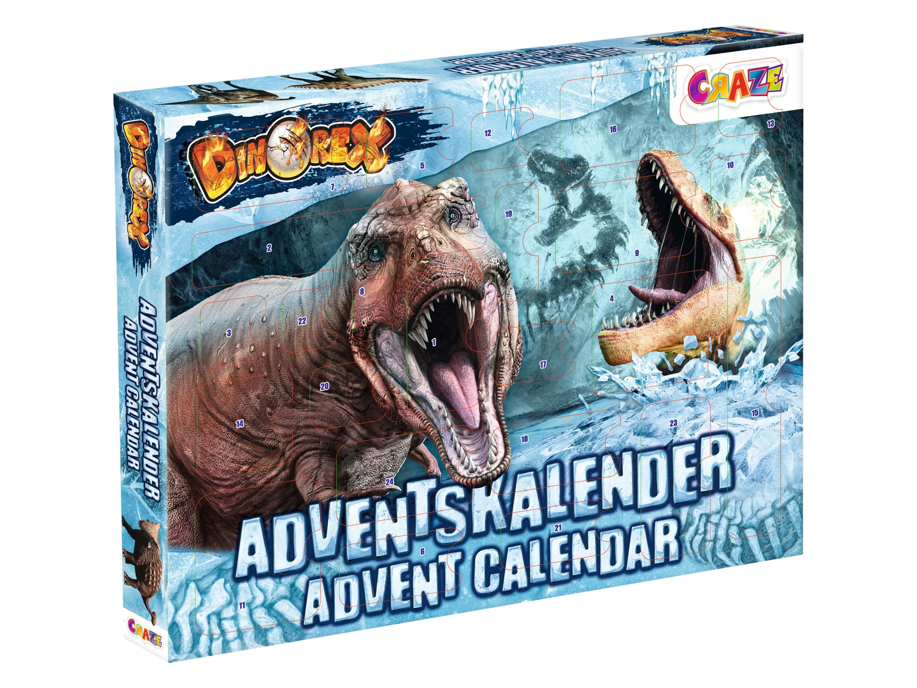 Craze Adventskalender, 24 Teile (Dinorex)