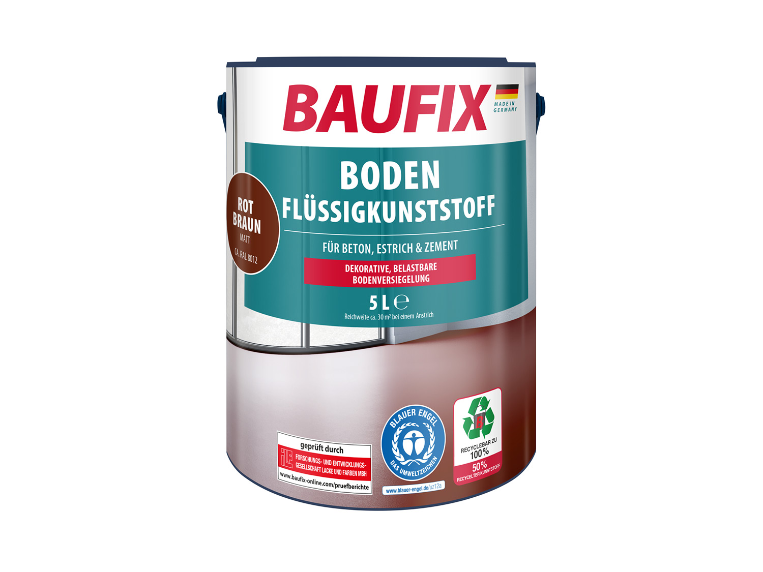 BAUFIX Boden-Flüssigkunststoff, 5 Liter (rotbraun)