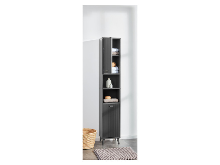 Gehe zu Vollbildansicht: LIVARNO home Bad-Hochschrank, mit Wellenoptik - Bild 11