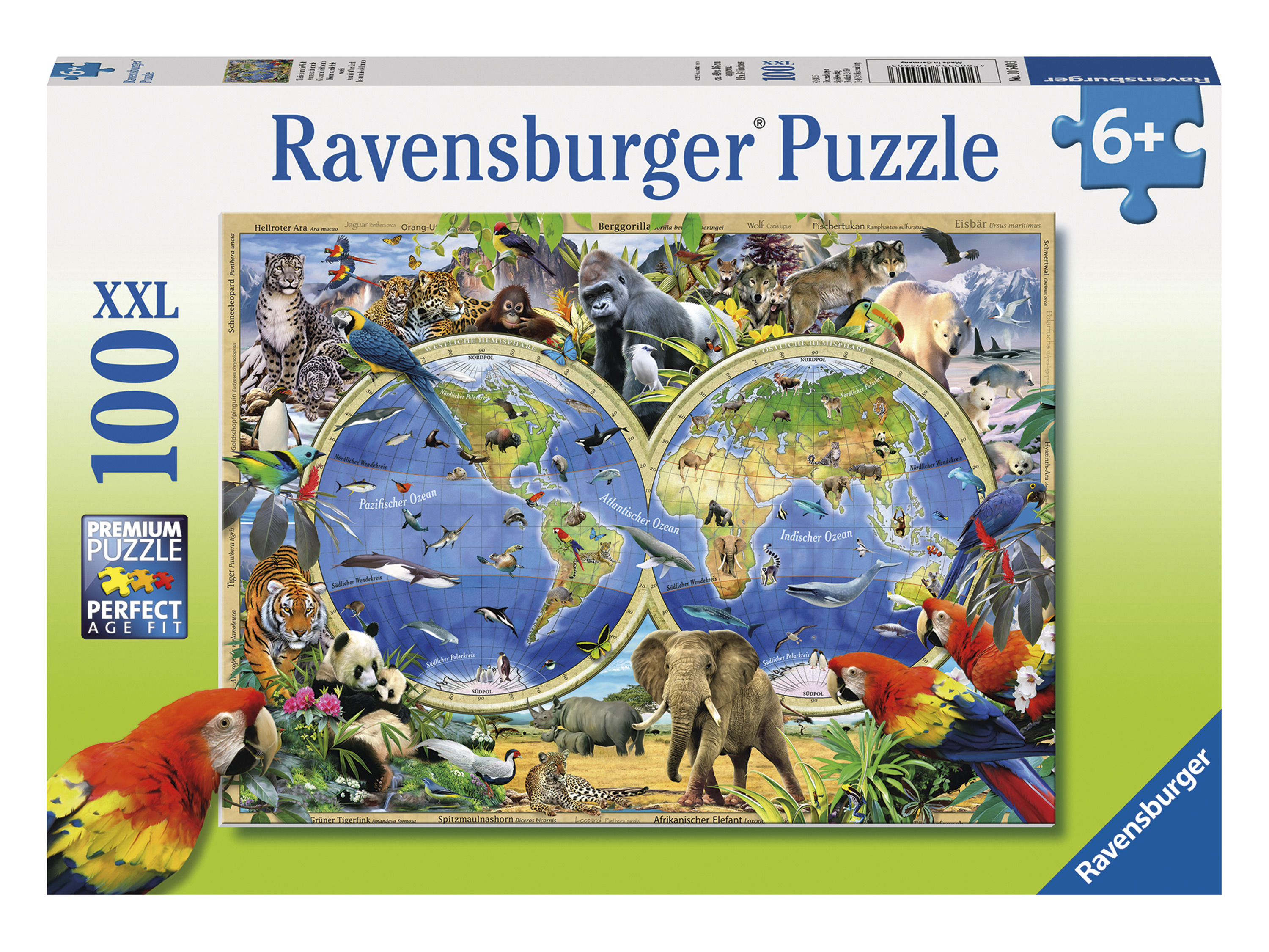 Ravensburger Ravensburger Puzzle »Tierisch um die Welt«, 100 XXL-Teile