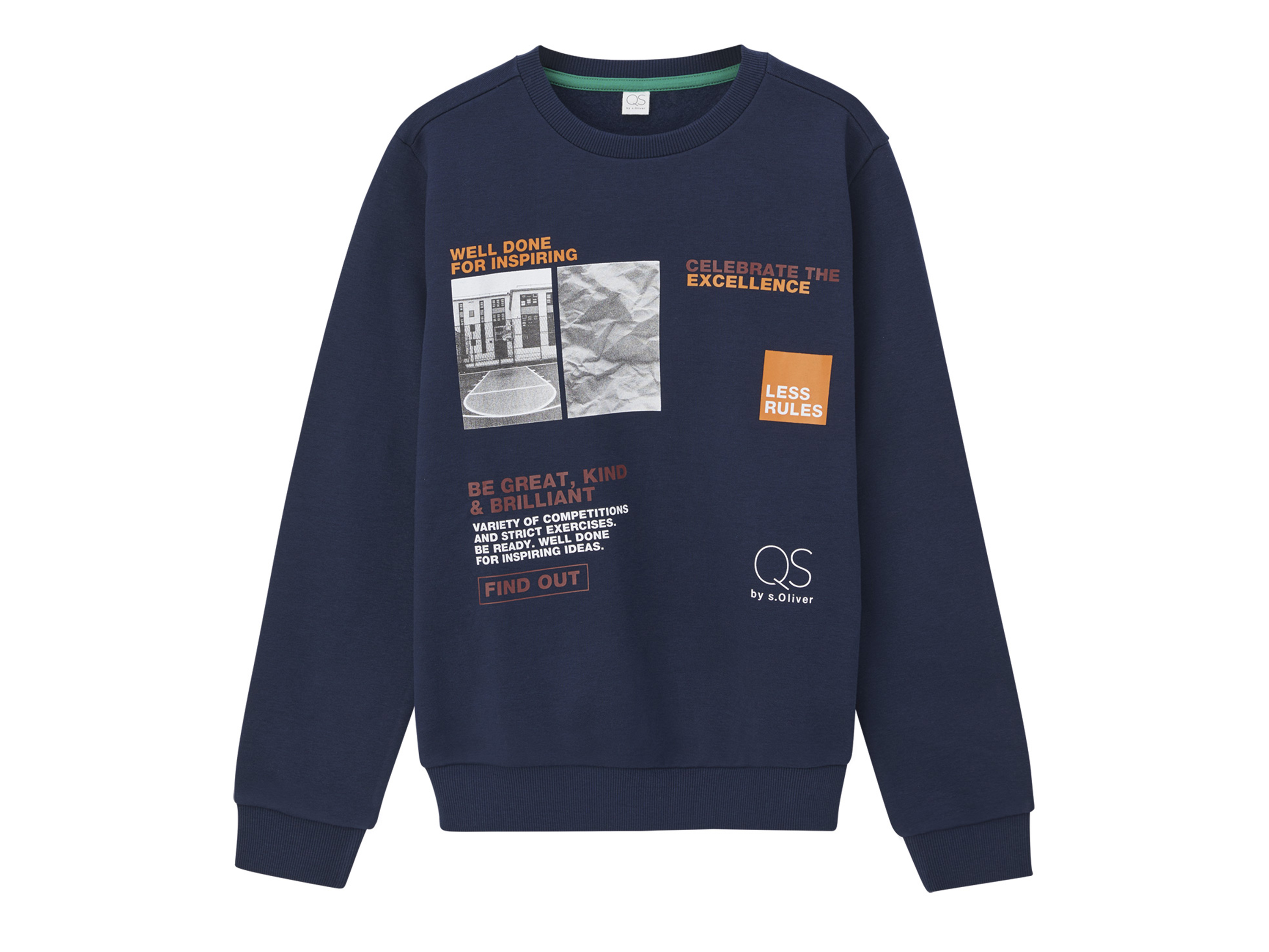 QS by s.Oliver Kinder Sweatshirt (navy, L (164)) L (164)