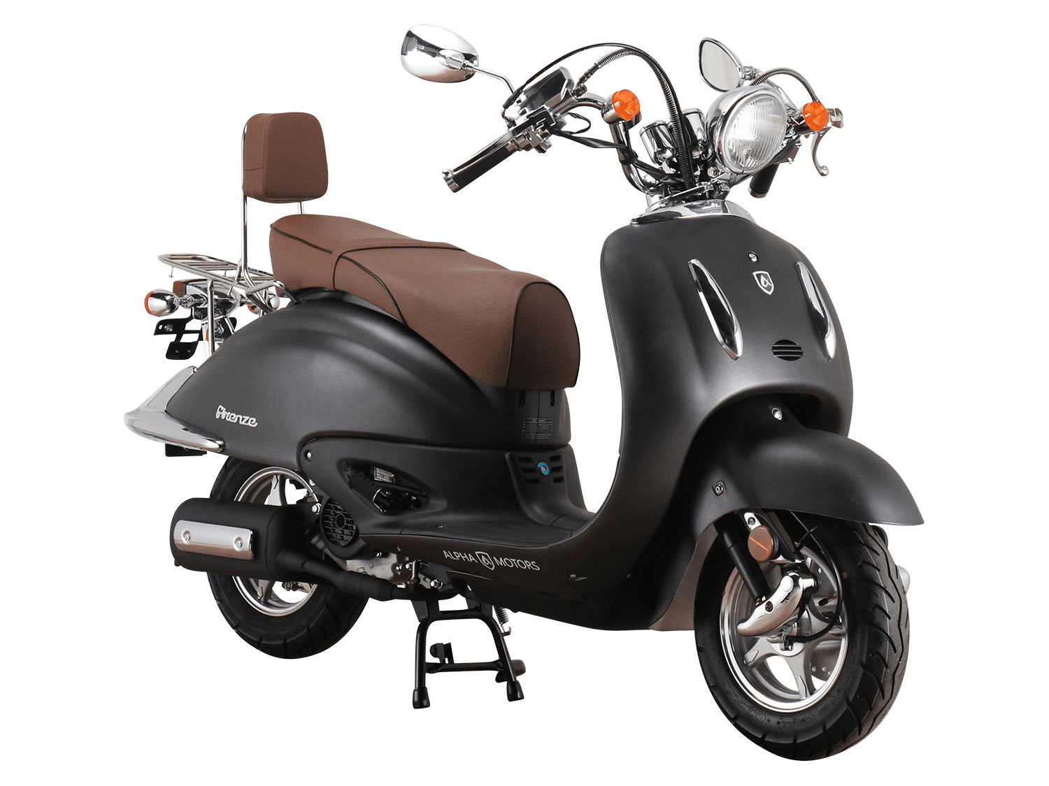 Alpha Motors Mofaroller Firenze 50 ccm EURO5 (25 km/h, mattschwarz)