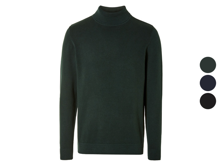 Gehe zu Vollbildansicht: LIVERGY® Herren Rollkragenpullover, mit hohem Baumwollanteil - Bild 1