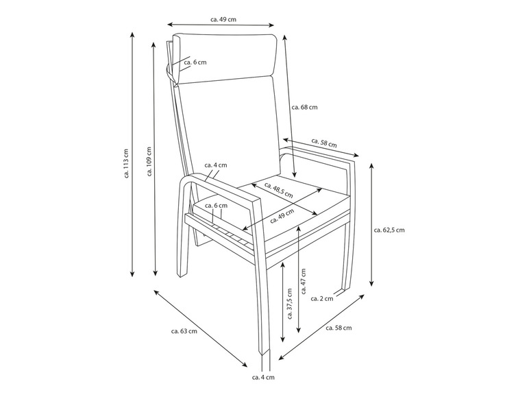 Gehe zu Vollbildansicht: bellavista - Home & Garden® Hochlehner-Sessel »Ontario«, 2er-Set - Bild 16