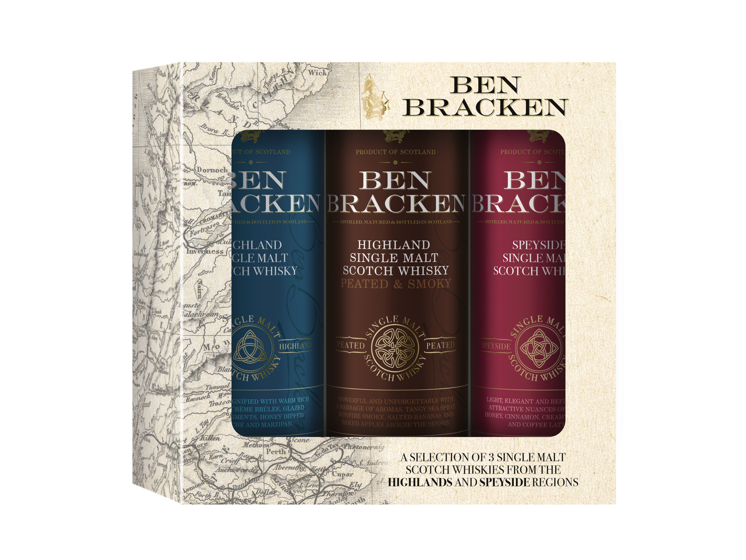 Ben Bracken Single Malt Scotch Whisky 0,… 3 Mini-Pack x